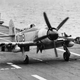 A Royal Australian Navy Hawker Sea Fury FB.11 lands on the flight deck of HMAS Sydney (R17). The aircraft has “D-Day” type stripes painted on the wings and fuselage, which appeared on all British and Australian naval aircraft operating in Korea to help US forces identify friendly aircraft. (Australian Armed Forces)